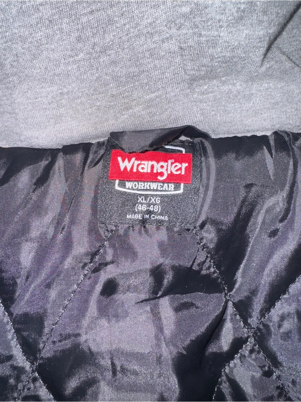 Men’s XL Wrangler Brown Lightweight Jacket with Attached Gray Hood